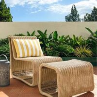 The Very Collection Garda Rattan Relaxer Chair And Footstool