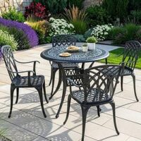 The Very Collection Cast Aluminium 4 Seater Patio Set