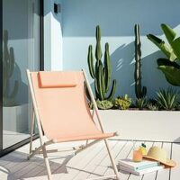 The Very Collection Palm Springs Deckchair - Peach