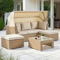 The Very Collection Cayman Sunbed Set With Canopy