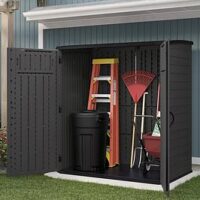 Suncast Hamilton Xl Storage Cabinet - Peppercorn Grey