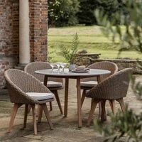 Gallery Direct Avena 4 Seater Round Dining Set