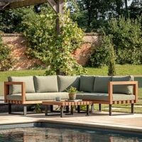 Gallery Direct Oad Corner Sofa Set- Green