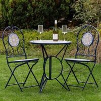 Scottish Everlastings Blue Mosaic Bistro Set