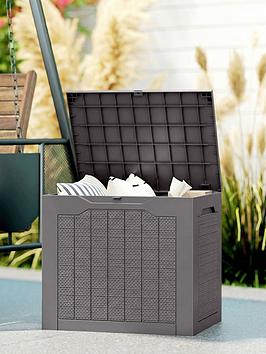 Outsunny Outdoor Storage Box 56L X 41W X 50H Cm Brown