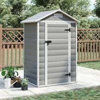 Living And Home 4.4 X 3.4 Ft Garden Plastic Apex Storage Shed