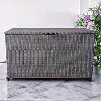 Royalcraft Charcoal Cushion Storage Box - Rattan, Medium, 645L
