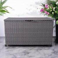 Royalcraft Charcoal Outdoor Cushion Storage Box - Rattan, Large, 826L