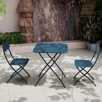 Royalcraft Venice Folding Bistro Set - Caribbean Blue