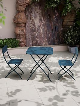 Royalcraft Venice Folding Bistro Set - Caribbean Blue