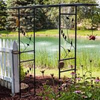 Panacea Perching Birds Arch Bird Feeding Station With Accessories Black
