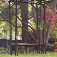 Panacea Glat Top Garden Arch With Finials