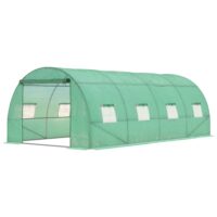 Walk in Polytunnel Garden Greenhouse Window Door Outdoor Plant Flower 6 x 3M