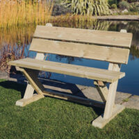 Amersham Wooden Outdoor Seating Bench In Natural