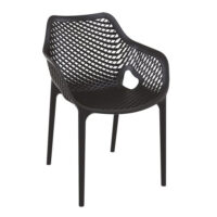 Aultas Polypropylene Garden Armchair In Black