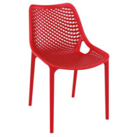 Aultas Polypropylene Garden Side Chair In Red