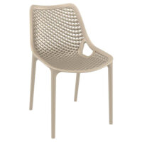 Aultas Polypropylene Garden Side Chair In Taupe
