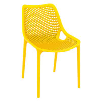 Aultas Polypropylene Garden Side Chair In Yellow