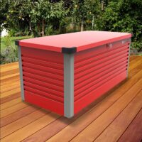 4x2 Trimetals Red Protect.a.box - Premium Metal Garden Storage