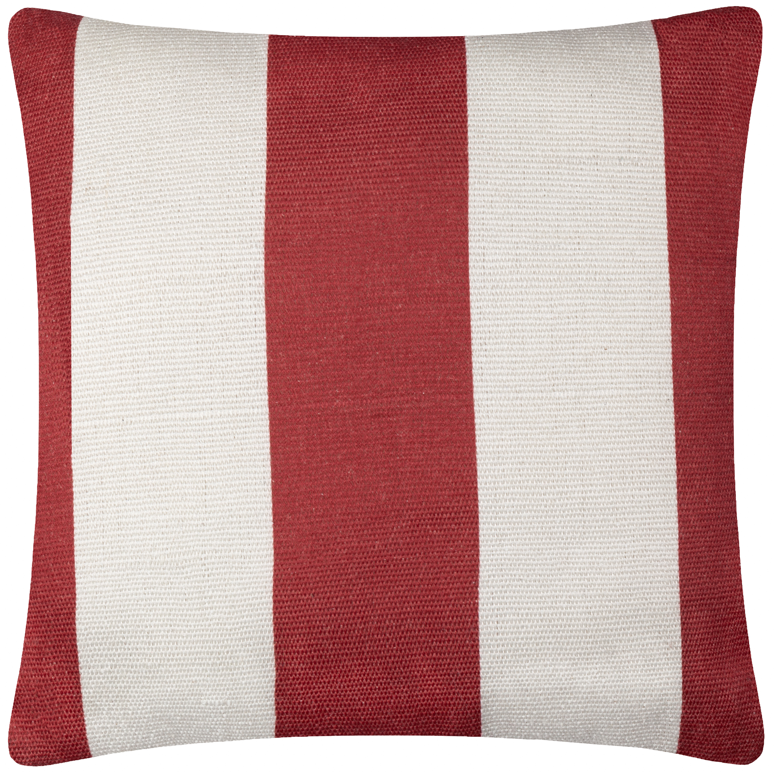 furn. Deck Stripe Woven Outdoor Cushion Cover - White/Red - One Size
