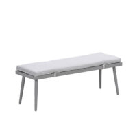 Barrie Aluminium Garden Seating Bench With Cushion In Taupe