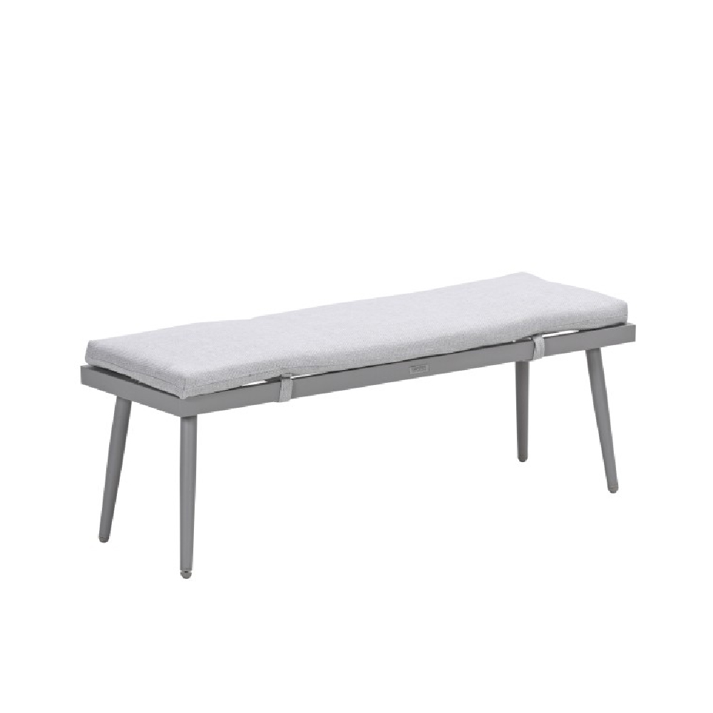 Barrie Aluminium Garden Seating Bench With Cushion In Taupe
