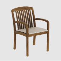 Bolivia Wooden Garden Armchair In Rich Brown