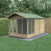 12' x 8' Forest Beckwood 25yr Guarantee Double Door Apex Summer House (3.6m x 2.61m)