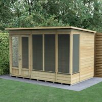 10' x 6' Forest Beckwood 25yr Guarantee Double Door Pent Summer House (3.11m x 2.05m)