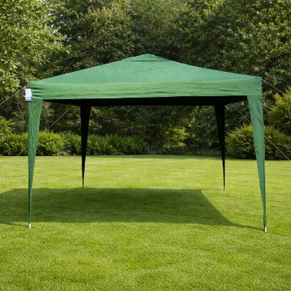 Cascais Polyester Fabric 3m x 3m Pop-Up Gazebo in Forest Green