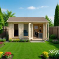 Forest Chiltern 4m x 3m Log Cabin (34mm) - Double Glazed