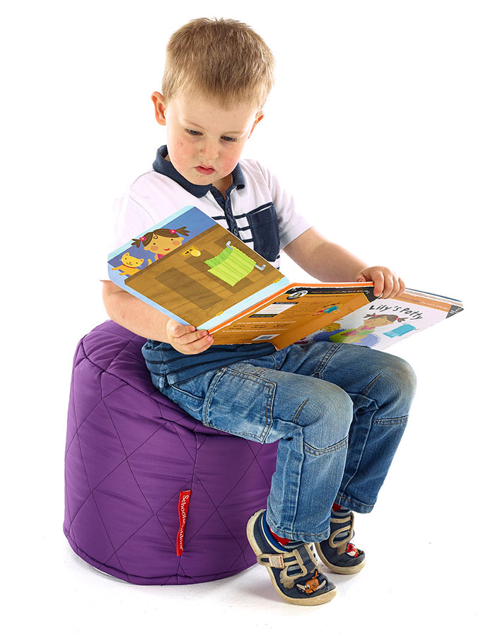 Small Indoor or Outdoor Quilted Pouffes - Set of 6