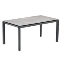 Draper Small Stone Rectangular Garden Dining Table In Grey