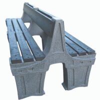 Recycled Plastic Double Sided Outdoor Street Bench