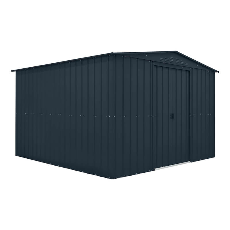 10' x 10' Globel Anthracite Grey Apex Metal Shed (3.08m x 3.10m)