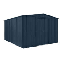 10' x 12' Globel Anthracite Grey Apex Metal Shed (3.08m x 3.72m)