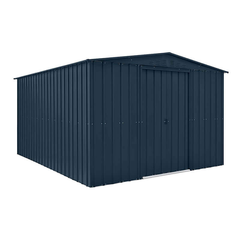 10' x 12' Globel Anthracite Grey Apex Metal Shed (3.08m x 3.72m)