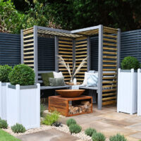 Forest Firenze Corner Garden Arbour Seat for 4 People 5'11 x 5'11 (1.8m x 1.8m)