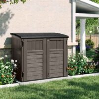 Forma Reinforced Resin Garden Storage Cabinet in Stone Grey