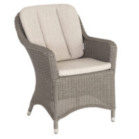Haverhill Rattan Garden Armchair In Grey Dusk