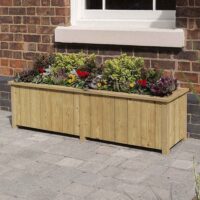 Hidalgo Wooden Rectangular Planter 1.5m in Natural