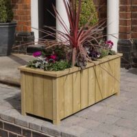 Hidalgo Wooden Rectangular Planter in Natural