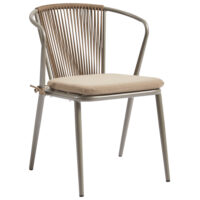Kutztown Aluminium Outdoor Armchair In Taupe