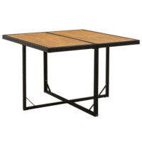 Lorento Garden Wood Grain Dining Table in Black