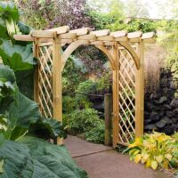 Forest Large Ultima Wooden Garden Pergola Arch 8' x 4'