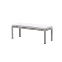 Marietta Aluminium Garden Seating Bench With Cushion In Taupe