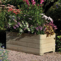 Marsden Wooden Garden Rectangular Planter In Natural