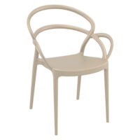 Mckinney Polypropylene Garden Armchair In Taupe