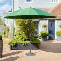 Mirello Polyester Fabric 2.5M Parasol with Aluminium Pole in Forest Green