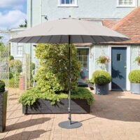 Mirello Polyester Fabric 3.0M Parasol with Aluminium Pole in Cream